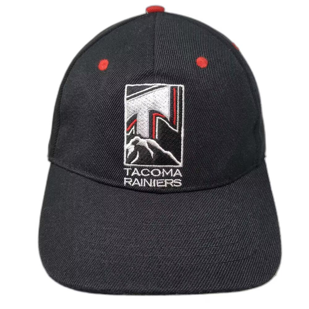 Tacoma Rainiers Baseball Cap Hat Black One Size Promotional Adventures Strapback